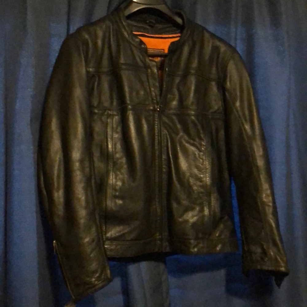 Men’s heavy leather jacket